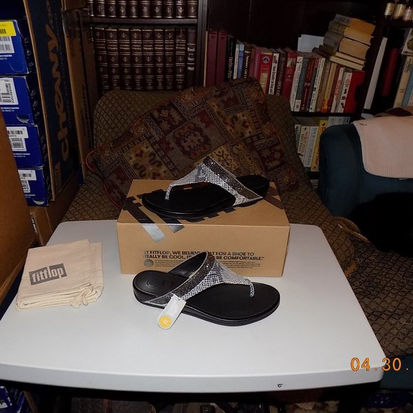 NIB FitFlop Banda Crystal Snake Mink Leather size 10 - Picture 5 of 15